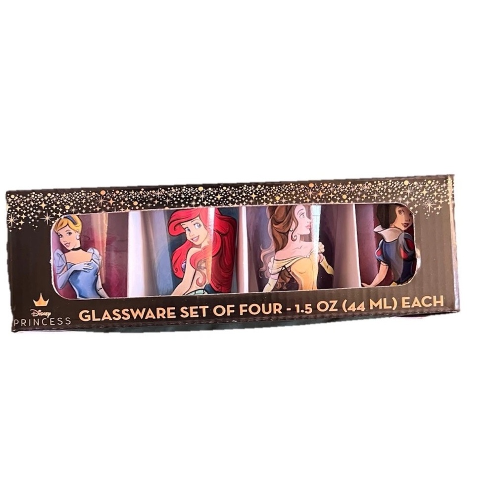 Disney Princess Glassware Shot Glass Set of Four - Multicolor